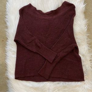 Free People Burgundy Sweater
